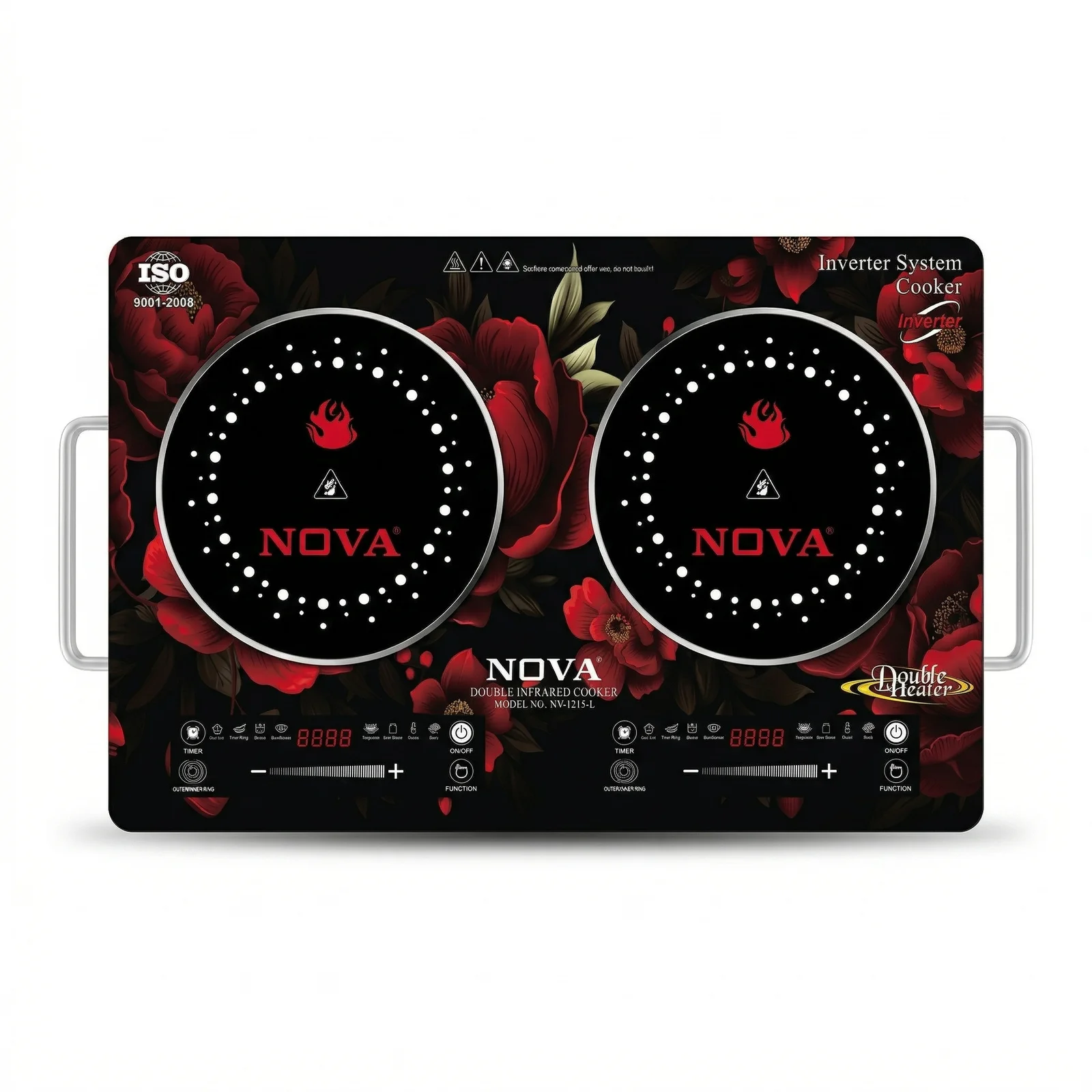 NOVA Double Infrared Cooker, NV 1218, 4400W Dual Heater, Inverter System, Touch Control