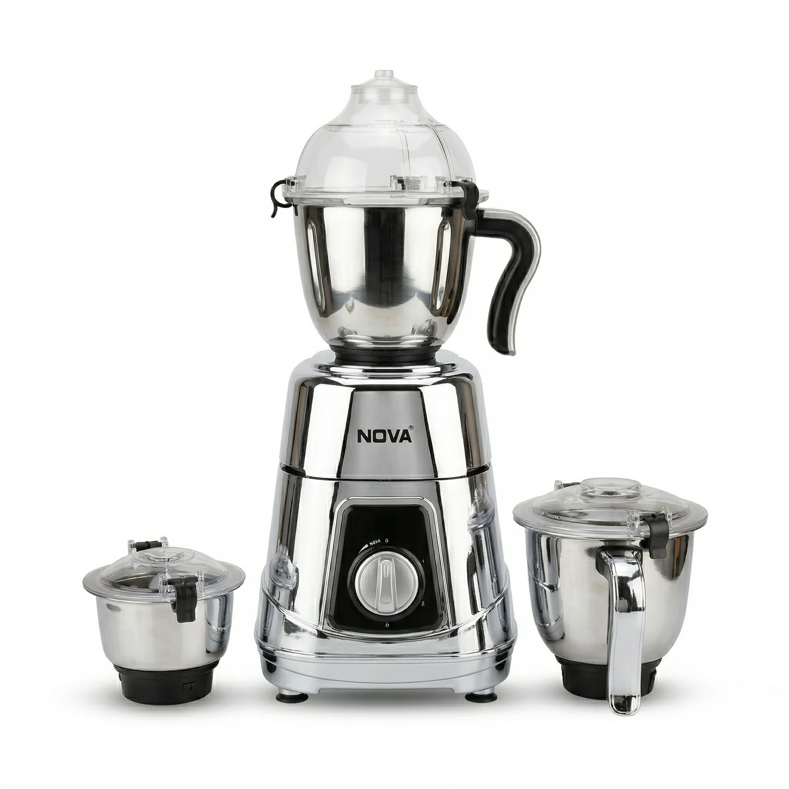 NOVA Mixer Grinder NV-169-RV ।। 1350W 3-in-1 Premium Silver Heavy Duty Blender